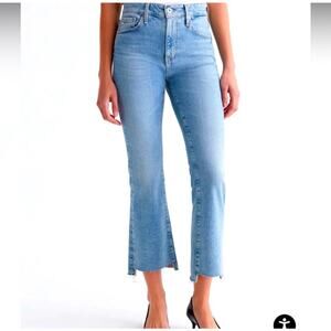 AG Adriano Goldschmied Wmns Med Demin Farrah Boot Crop Jeans Sz 28 Boho Festival